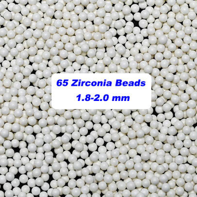 bolas do silicato de zircônio 4.0g/Cm3 65 grânulos que moem os meios 1,4 - 1.6mm para a pintura